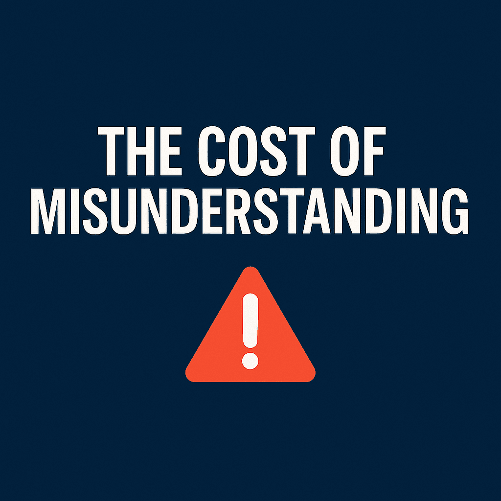 The Cost of Misunderstanding - Warning about unclear communication